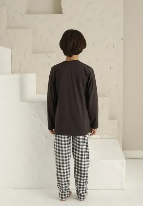 Pijama Băieți cu Mânecă Lungă si Pantaloni Lungi, Imprimeu Happy Children's Day,Engros